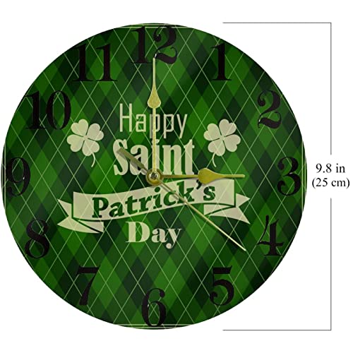 Horloge murale Saint-Patrick cadeau thématique rond à quartz - 7