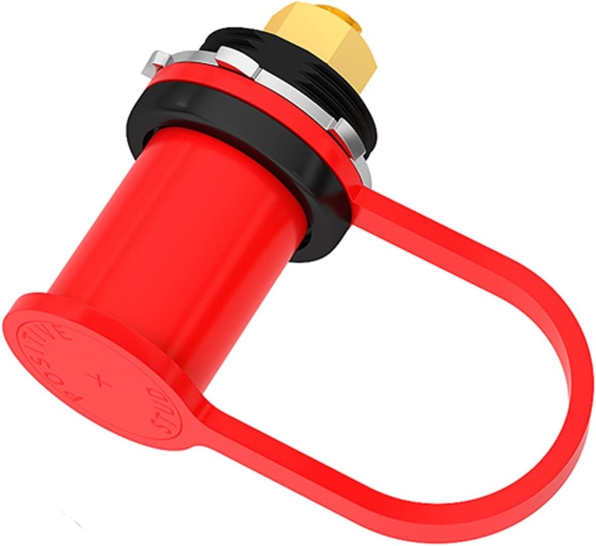 Battery Charger Post 3/8" Stud Remote Battery Terminals with Cap M10 Battery Jump Post for Auto Truck Boat ATV Can-am(Rojo)