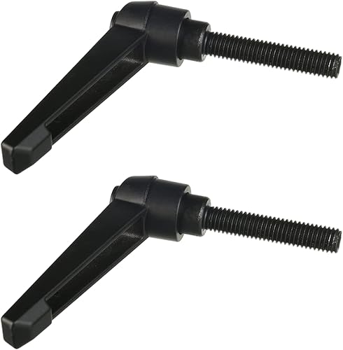 Miniatura 67 de Othmro 2 piezas de palanca de sujeción con rosca M8 Palanca de trinquete, aleación de aluminio ajustable con botón de bloqueo con perno roscado 2