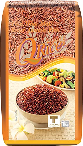Q RICE Jasminreis, rot – Duftender Natur Langkorn Reis – Thai...