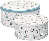  GreenGate Round Box Jingle Bell White Set of 2pcs