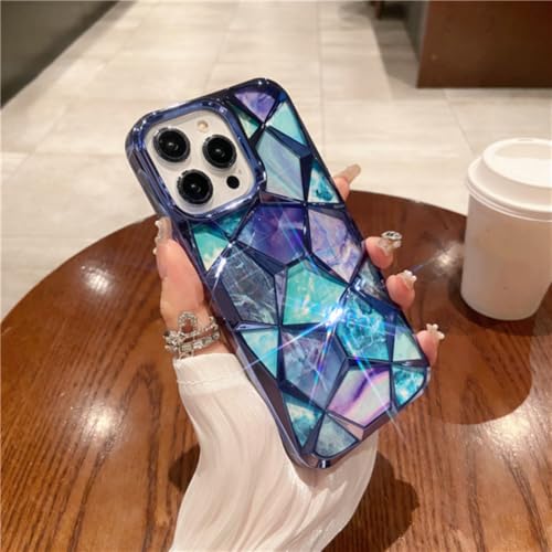 Coque iPhone 13 Pro Max silicone bleu marbre pour le quotidien