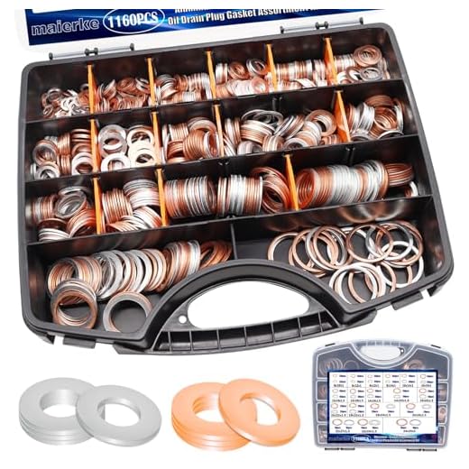 1160PCS Oil Drain Plug Gasket Assortment