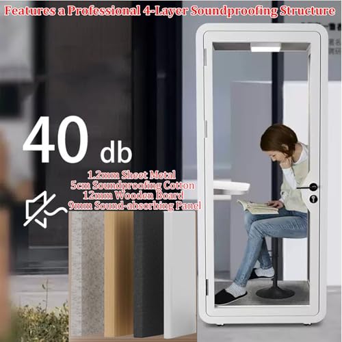 Laohucai Cabine de Bureau insonorisée, Pod de réunion Silencieux avec Panneaux acoustiques, pour l'étude, la Lecture ou Le Travail en Toute Concentration – Confidentialité des appels(D,100x100x233cm) – vue 4