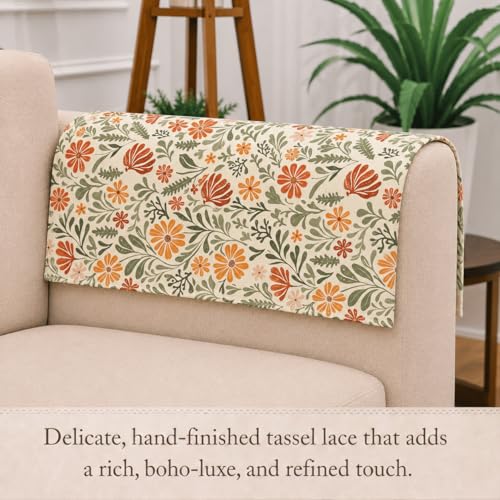 Image of STITCHNEST 'Eden Weaves Collection Series' Sofa Armrest Cover | Elegant Woven Fabric, Washable & Durable for Modern Living (18 x 22 Inches)