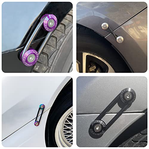 Jdmspeed Purple Universal Cnc Billet Bumper Trunk Quick Release Fastener Kit #TOP3