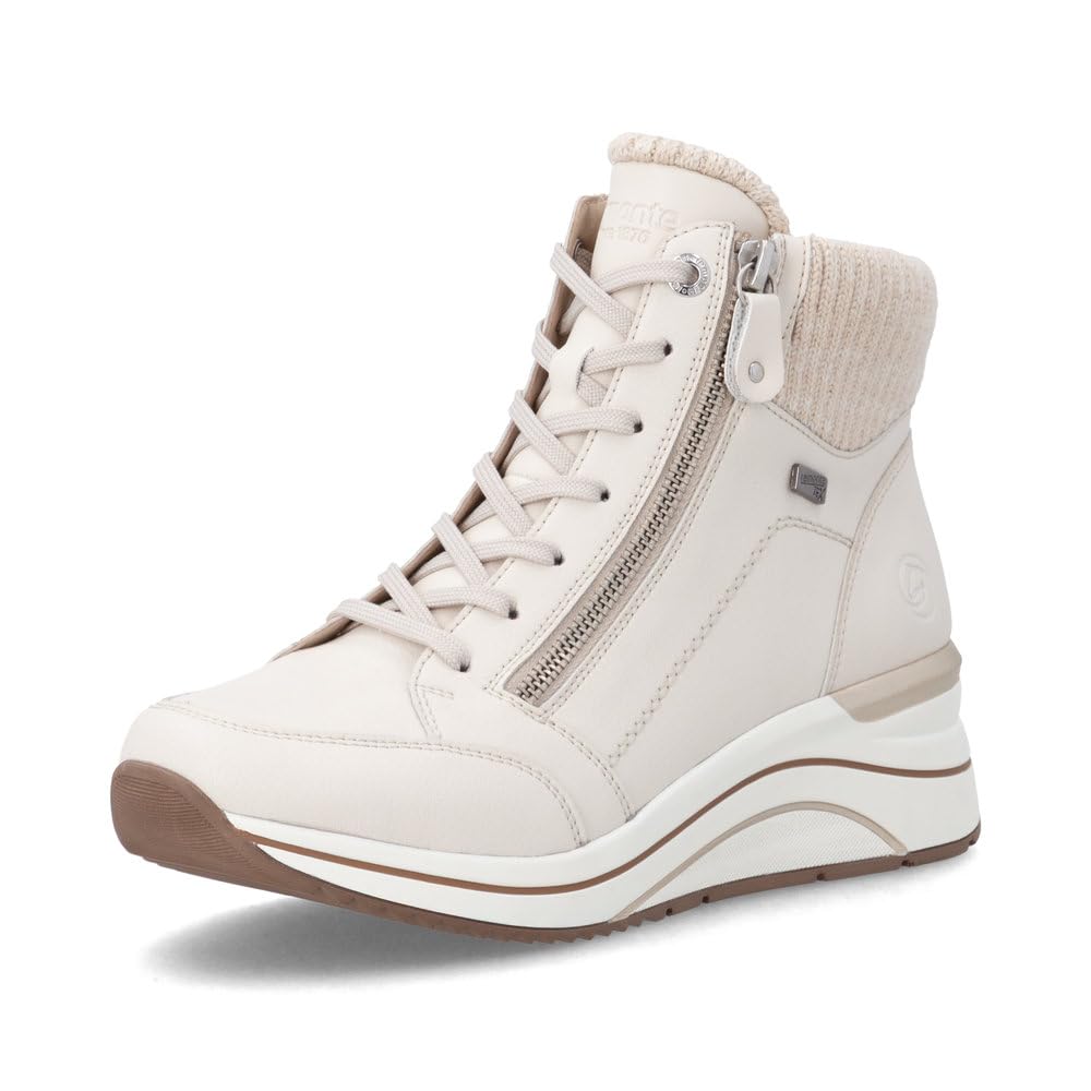 Remonte Damen Stiefeletten Glattleder D0T77-60 Beige Gr. 43