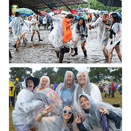 Opret Transparent Disposable Emergency Ponchos - 20 Pack Waterproof Raincoats for Adults, Perfect for Outdoor Adventures! - Image 6