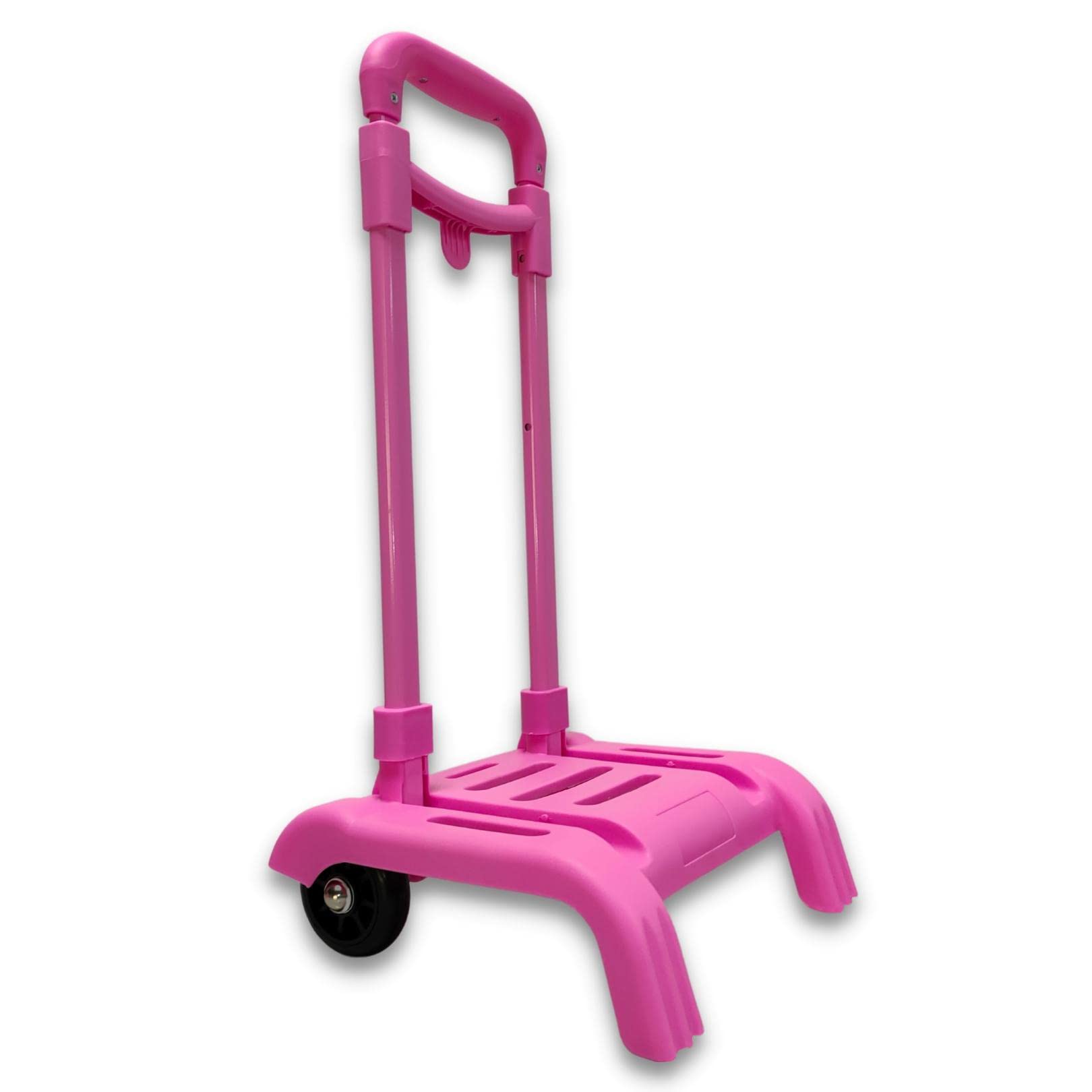 RAYLU PAPER RAYLU PAPER - Carro portamochilas Escolar Plegable, Ligero y Resistente con Ruedas de Goma y asa extraíble. Carrito para Mochilas Escolares tamaño 86 x 27 x 26 cm (Rosa)