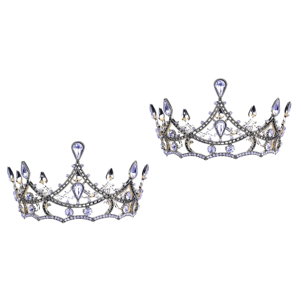 Beaupretty 2piezas Tiara Novia Retro Elegante De Rhinestones Para Bodas y Fiestas Adorno De Cabeza Chic y Sofisticado Accesorio De Boda Esencial Para Look