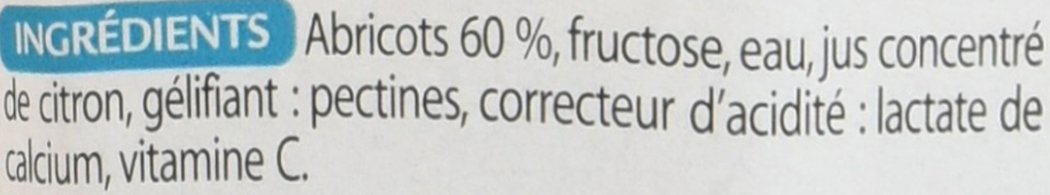 GAYELORD HAUSER - Confiture de Abricot au Fructose - Sucre Origine Végétale - 43% de sucres en moins - Lot de 1