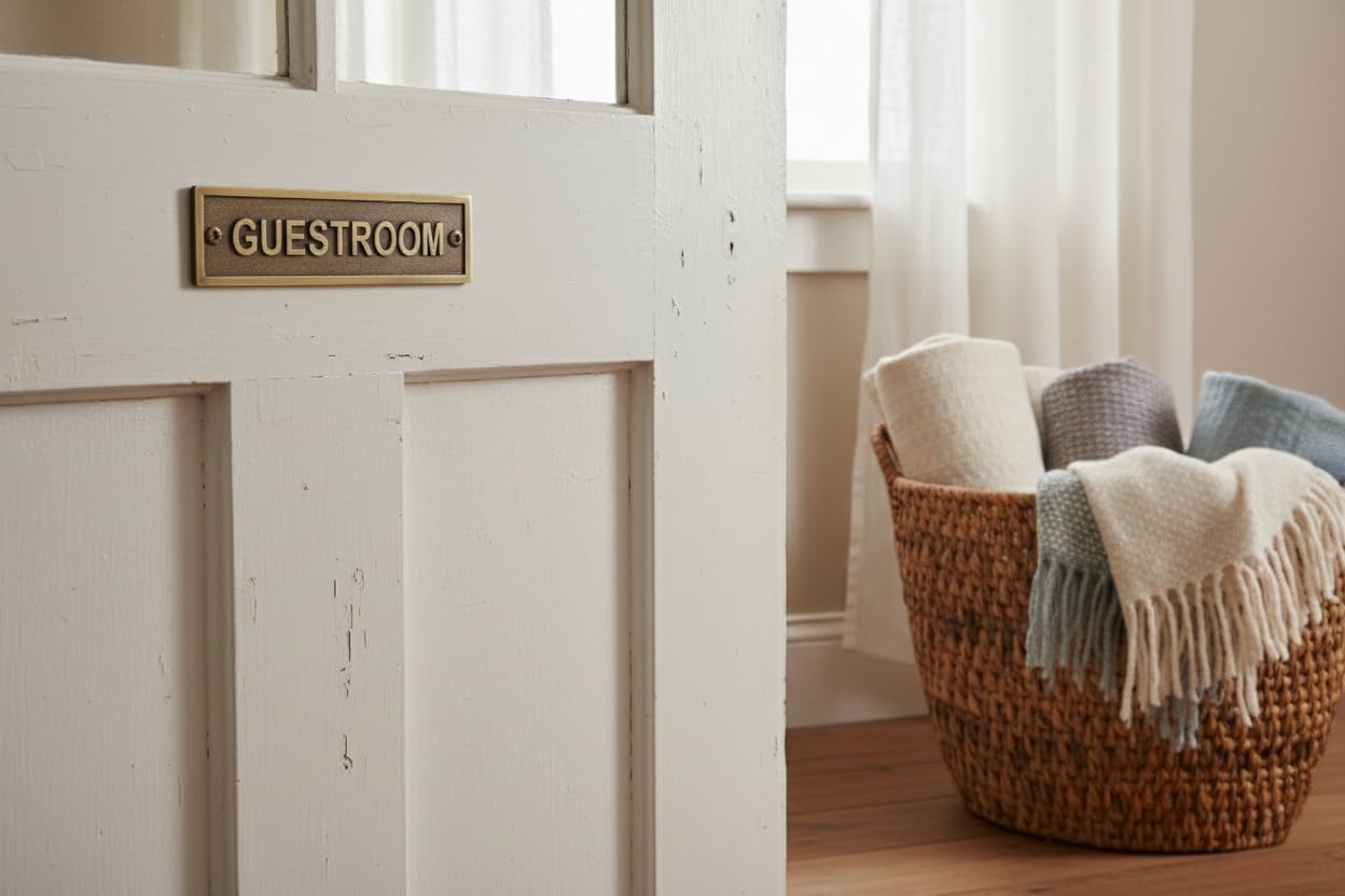 Custom Engraved Antique Style Brass Name Plaque Plate 22x5 cm Personalized Door Sign Metal Wall Sign for Home Office Desk Entryway Wedding Gift