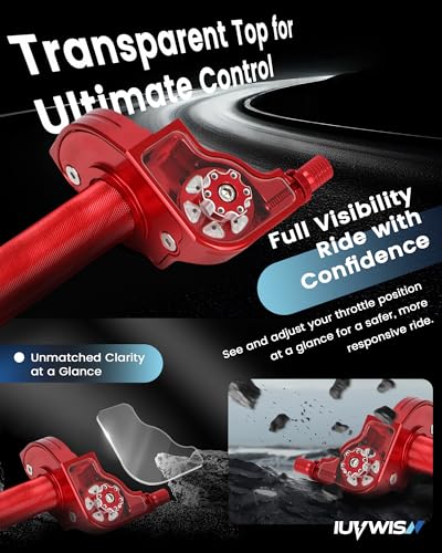 Image of Mini Bike Throttle Kit 7 /8 inch 22mm MiniBike Throttle Assembly + Throttle Cable CNC Quick Twist Universal for Dirt Pit Bike Motorcycle CT200U CT200U-EX BT200X CRF KLX SSR 50 110 125 250 Red