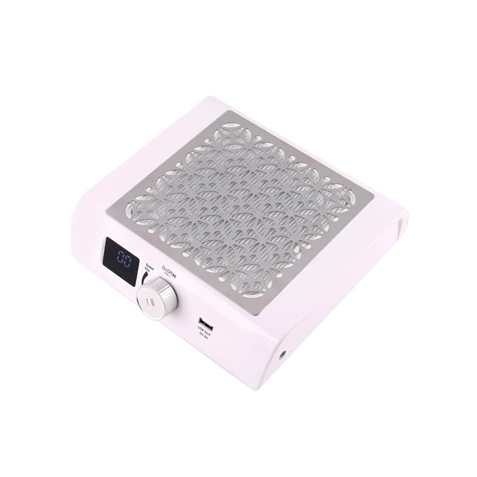 Dust Extractor, 85w Brushless Motor Nail Suction 4500RPM Dust Machine High Power Drill Vacuum Cleaner Tools Aspirator Battery for Beginners(White)