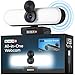Produktbild Provision ISR All-In-One Web-Cam mit Mikrofon und Lautsprecher, Streaming Kamera für YouTube, Videokonferenzen und Video-Anrufe, 60fps Full-HD Face-Cam 1080p mit Licht, USB-Anschluss und Cover