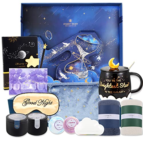 Happy Birthday Box für Frauen, einzigartige Geburtstagsgeschenke für Frauen, Geschenkkörbe mit Grußkarte - Geschenkkörbe für Frauen zum Geburtstag Cover