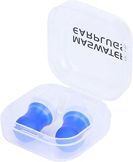 2Pcs Reusable Silicone Ear Plugs, Waterproof and Noise Reduction for Swimming, Flying, and More(Blue Large + pp Box)