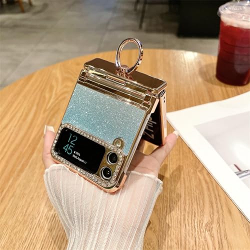 Coque Galaxy Z Flip 5 finition diamant de haute qualité noire