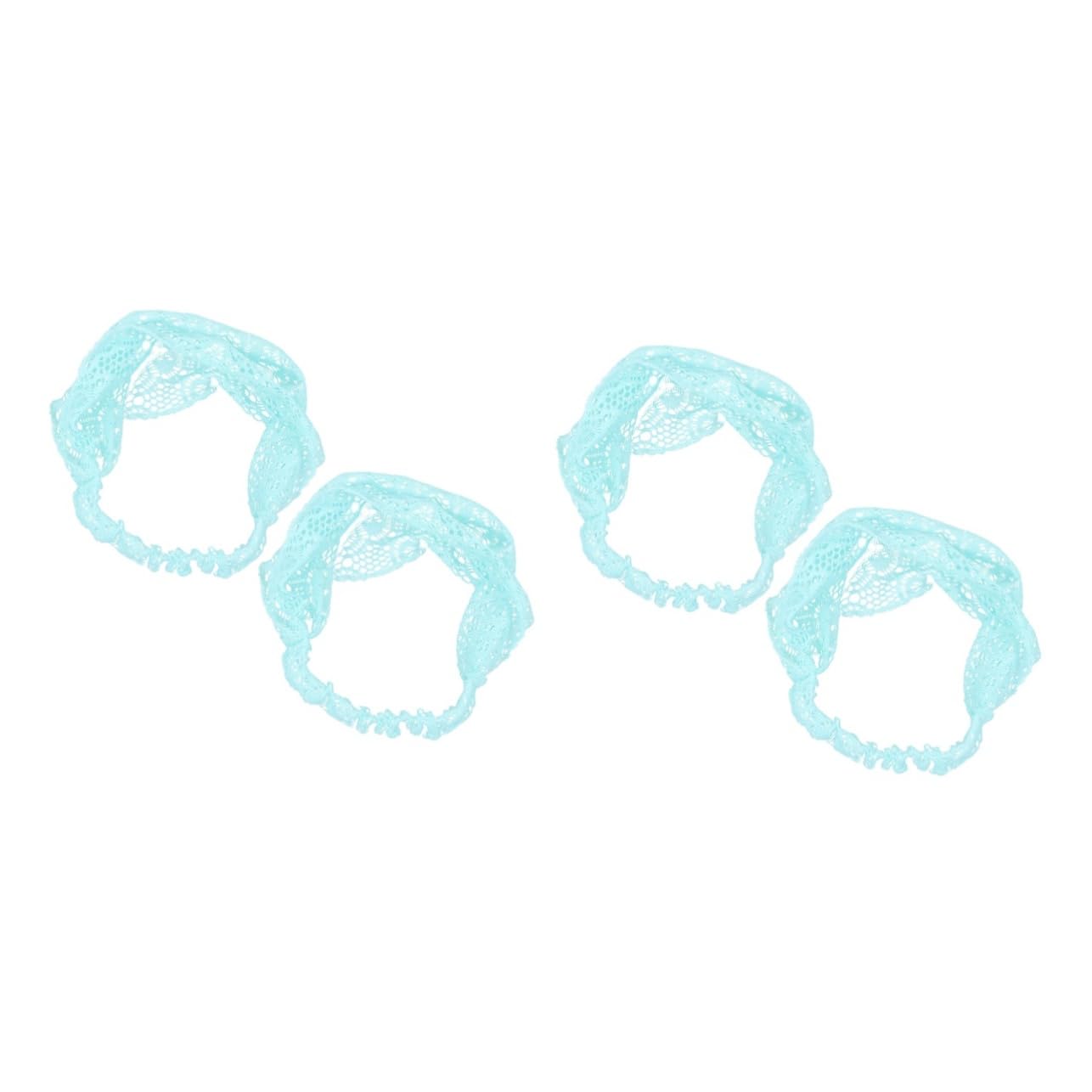 Didiseaon 4pezzi Fascia Per Pizzo Floreale Stretch Di Elegante Accessorio Per Donne e Ragazze Perfetta Per Occasioni Speciali e Uso Quotidiano Blu