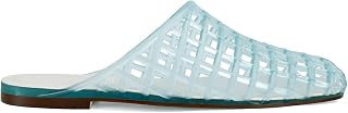 Clear Jelly Flats for Women Closed Toe Mesh Hollow Jellies Mule Sandals Slip On Jelly Slides Casual Comfortable Summer Beach Slipper Sandals