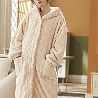 Dames Dressing Jassen Pluizig Lange, Dames Robe Flanel Fleece Badjas, Luxe HouseCoat Loungewear Voor Bad Douche Spa (Color : Pink, Size : XXL