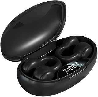 Wireless Clip On Open Ear Headphones Outer Ear Clips Ear Buds Clip Bone Conducting Conduction Headphones Head Set Bluetooth Over Open Ear Earbuds Bone Conduction Earbuds Headset