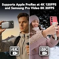 Lexar 2 TB ES5 magnetische tragbare SSD, bis zu 2000 MB/s Lesen und Schreiben, MagSafe-kompatibel, kompatibel mit PC, Mac, Tablets, Smartphones, unterstützt Apple ProRes (LES5XXX002T-RNWNU) – Ansicht 4