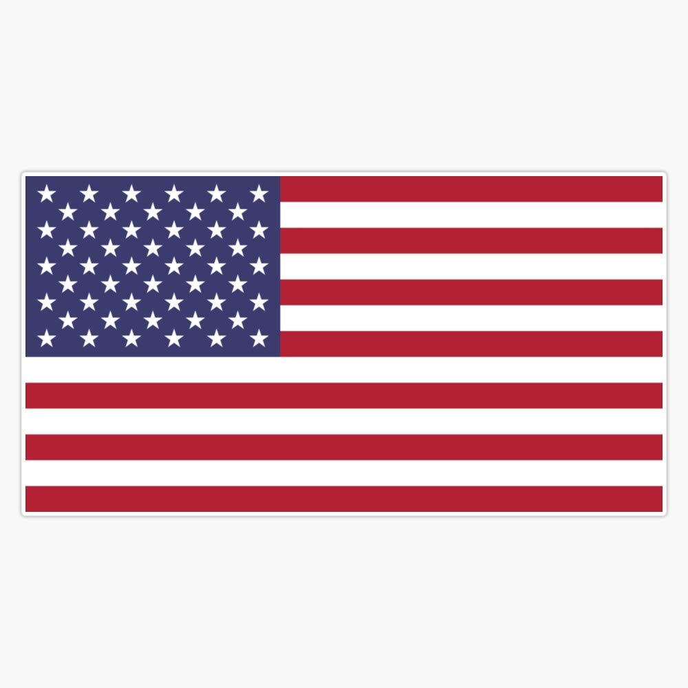 American Flag Sticker Decal Bumper Sticker 5"