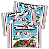 Tootsie Roll Elf Bites 3.5oz Pack of 3. Chocolate Flavored Tootsie Rolls, Bulk Tootsie Rolls, Christmas Candy Stocking Stuffers for Kids