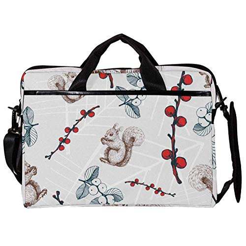 Bolso bandolera para portátil de 14 pulgadas acolchado para evitar golpes diseño ardilla