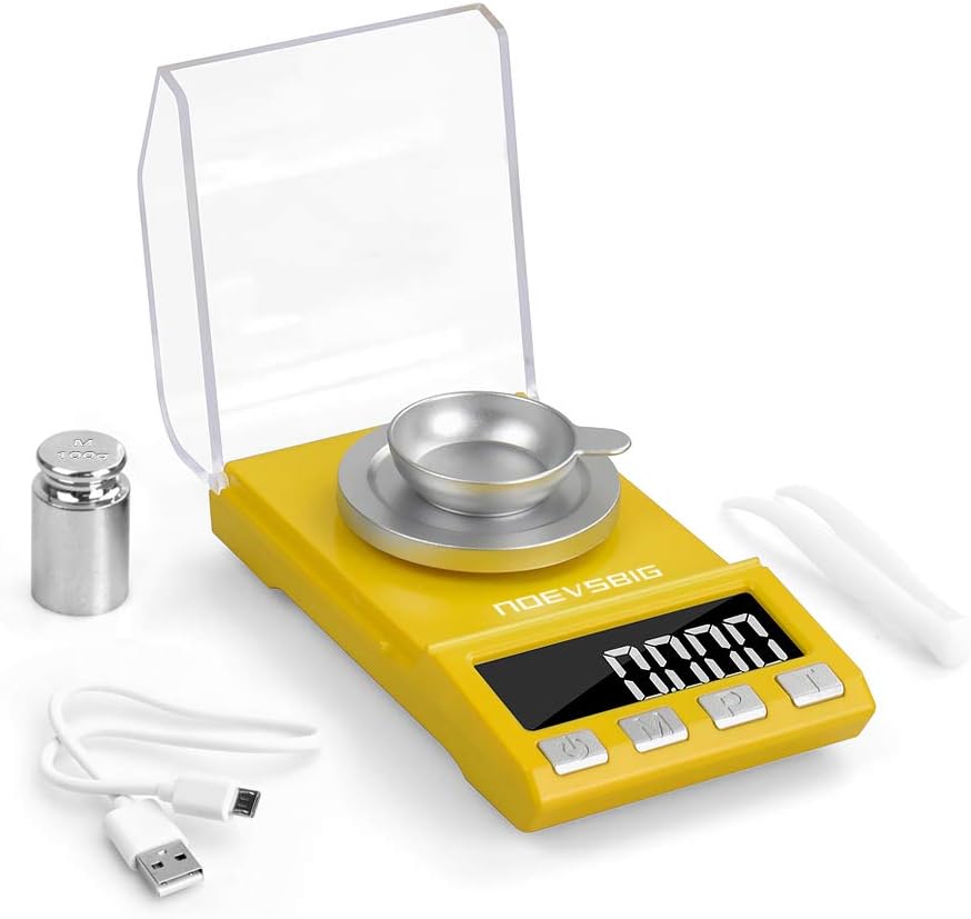 Digital Milligram Scale, 100g x 0.001g High Precision Jewelry Gram Scale, 8 Units Conversion Portable Reloading Scale with LCD Display Tare Weights Calibration…