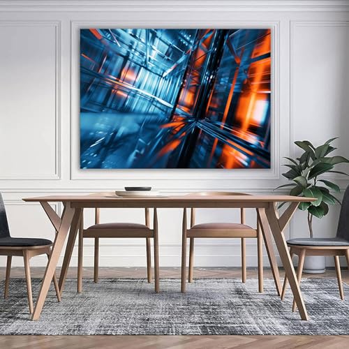 Tableau decoration murale encadrée 60x80cm pour grand mur vide - 2
