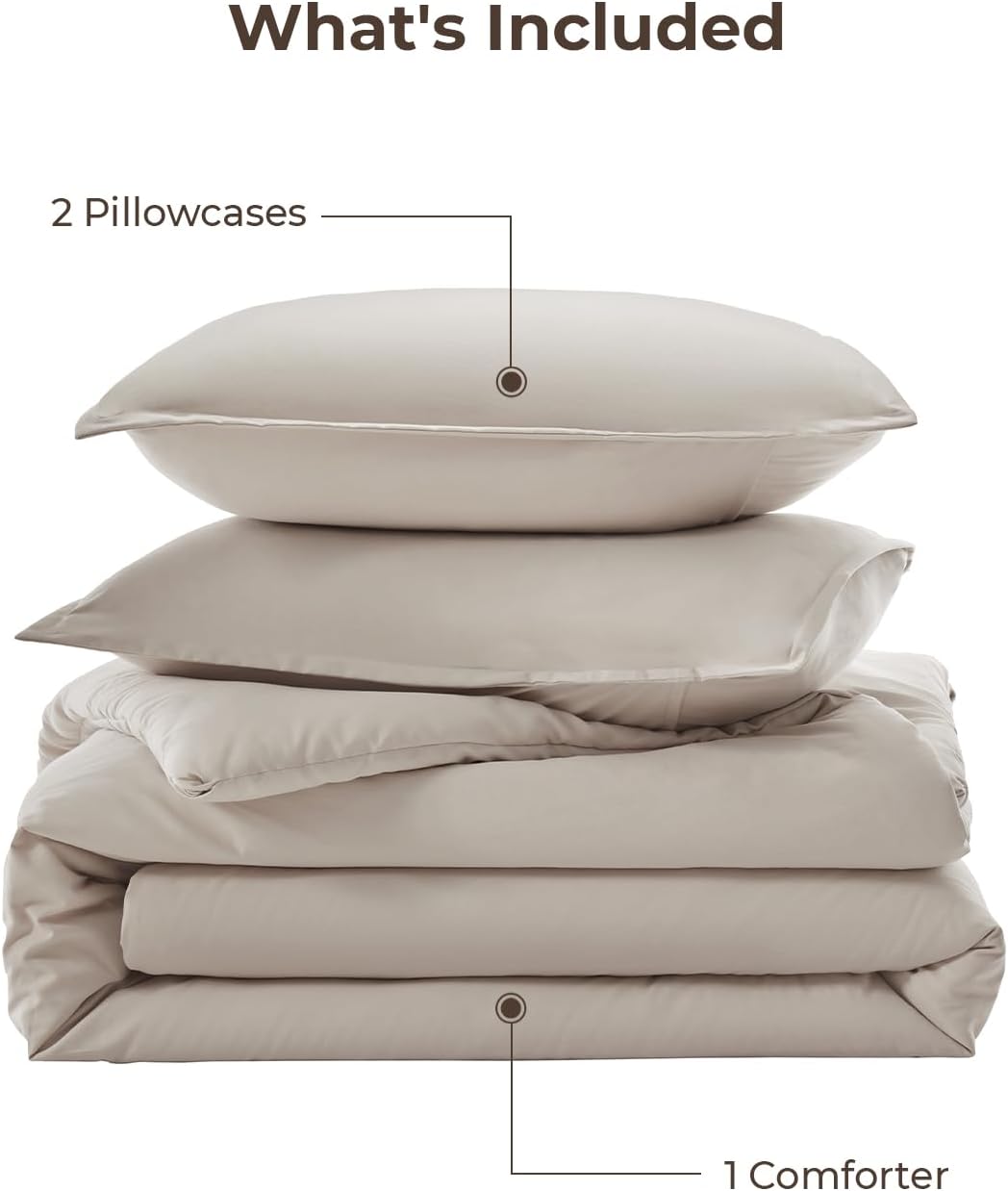 Litanika Linen Grey Comforter Set California King Size, 3 Pieces Cal King Lightweight Solid Bedding Comforter Set, All Season Fluffy Bed Set (104x96In Comforter & 2 Pillowcases) - Image 7