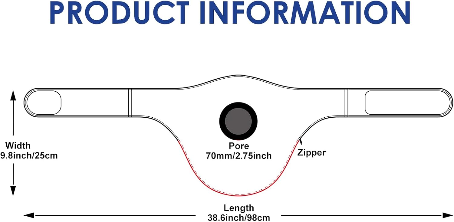 Ostomy Belt for Men & Women, Colostomy Ostomy Bag Covers | Stoma & Ileostomy Support Belt, Inner Pocket for Hollister/Coloplast Ostomy Bags, for Convatec Colostomy Bags | Blue L