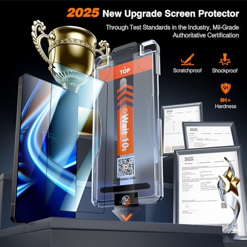 Image of LK for Galaxy S25 Ultra Screen Protector [9H+ Military Grade Shatterproof] [0 Dust & 0 Bubbles] HD Tempered Glass Screen Protector for S25 Ultra Full Coverage, Easy Installtion