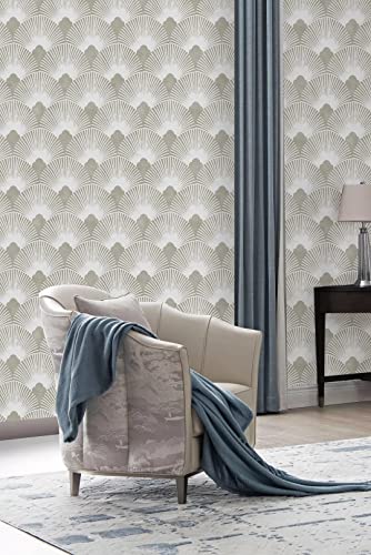 Haokhome 96128 Vintage Peel And Stick Wallpaper Geometric Removable Rainbow Contact Paper Home Bathroom Boho Decor 17.7In X 6.6Ft #TOP28