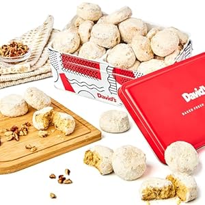 David’s Cookies Butter Pecan Meltaways Sweet Sampler Tin – Butter Cookies with Crunchy Pecans, Soft, And Melt In Your Mouth Flavorful Cookies – Delicious Gourmet Food Gift For All Occasions 16oz