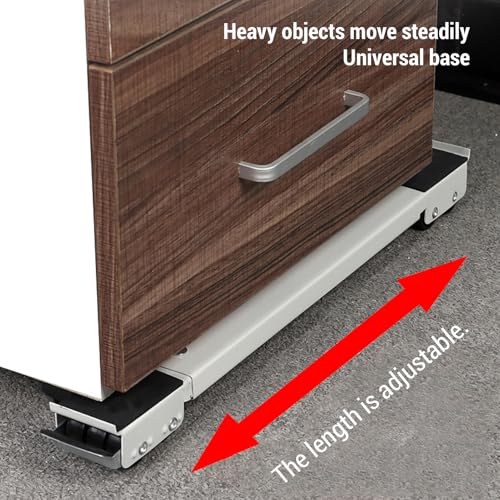 Rodillos para electrodomésticos base móvil de hierro ajustable lavadora 660 lbs 4