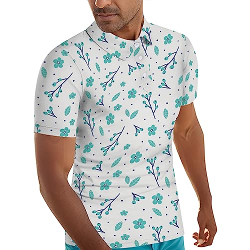 Polo infroissable pour homme à manches courtes et col boutonné élégant