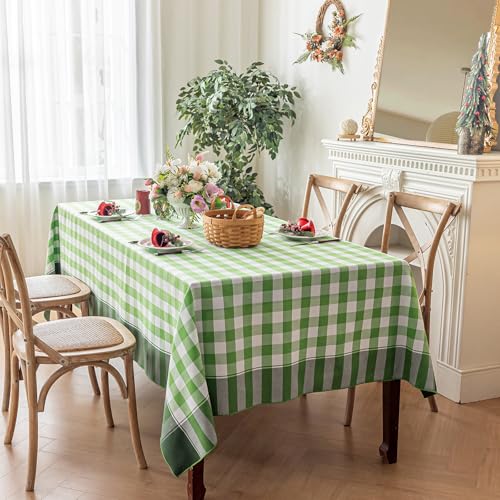 Midsummer Breeze Country Garden Green Gingham Tablecloth Square 60"x60" by Midsummer Breeze - Used condition - Image 5