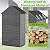 TABBC 3x2 FT Outdoor Wooden Storage Shed with Lockable Door, Waterproof Asphalt Roof, Detachable Shelves, Outside & Indoor Tool Shed for Garden Backyard Lawn