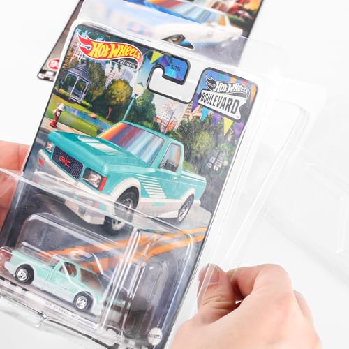 32 Pack Clear Clamshell Protector Case Compatible with Hot Wheels Premium, 0.6mm Thick PET Vehicle Blister Pack Cover Cases for Storage and Display (32) by Baskiss - Used condition - Image 6