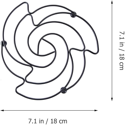 Miniatura 5 de Hemoton Salvamanteles de metal, 2 piezas de hierro fundido, salvamanteles con forma de flor, ollas calientes, salvamanteles de metal, sartenes