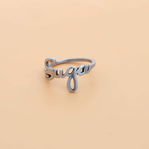 Miniatura 5 de WSNANG Grupo Coreano Anillos Kpop Bangtan Niños Nombre Anillos Coreano Grupo Ejército Regalo