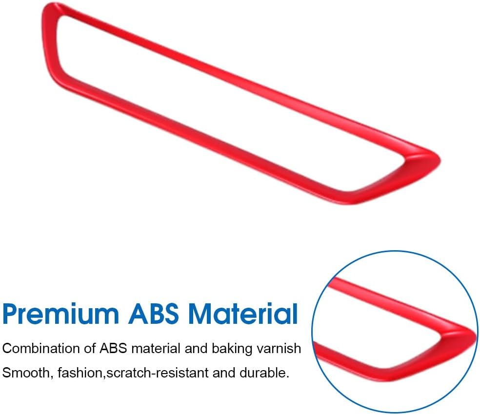 BOYOUS ABS Red Style Car Console Air Conditioning Switch Knob Panel Cover Interior Trim Accessories Fit For Honda 2023 2024 2025 HR-V HRV