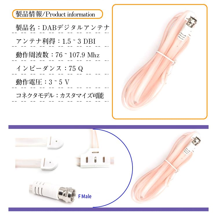 Amazon.co.jp: FMアンテナ 屋内 ラジオ FM ラジオアンテナ Bose Wave