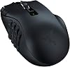 Razer Naga V2 HyperSpeed - Ergonomic Wireless MMO Gaming Mouse (19 Programmable Buttons, HyperSpeed Wireless (2.4 GHz), Bluetooth, Up to 250 Hours, Focus Pro 30K Optical Sensor) Black