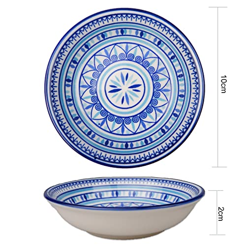Zppld Porcelain Dipping Bowls,Tapas Bowls Set,Pinch Bowls,Snack Bowls For Tapas,Ceramic Sauce Dish,Sauce Dipping Bowls,Plates For Snack Sushi Ketchup Condiments Appetizer Dessert (A) #TOP6