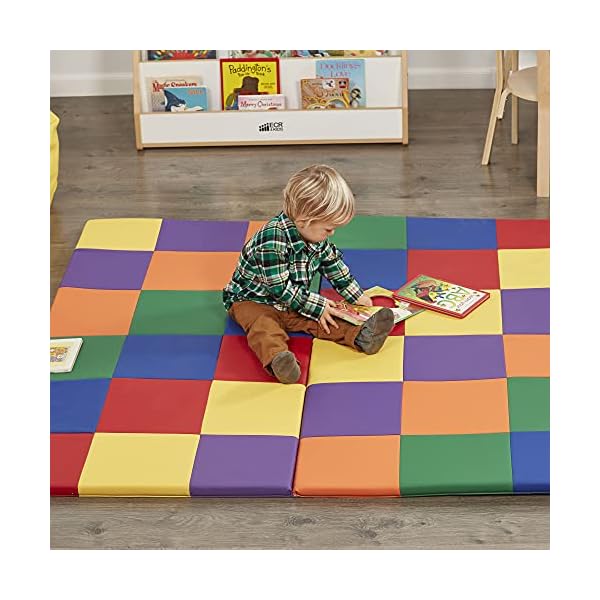 ECR4Kids Softzone Patchwork Spielmatte für Kleinkinder, Schaumstoff, 147,3 cm, quadratisch – Bild 11