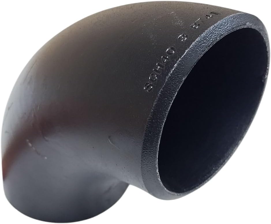 Handrail Steel Pipe Fitting Elbows, Endcaps, and Flanges SCH40 - Weld-on - Multiple Sizes and Fittings (ID: 1-1/4" *90* Elbow, 6)